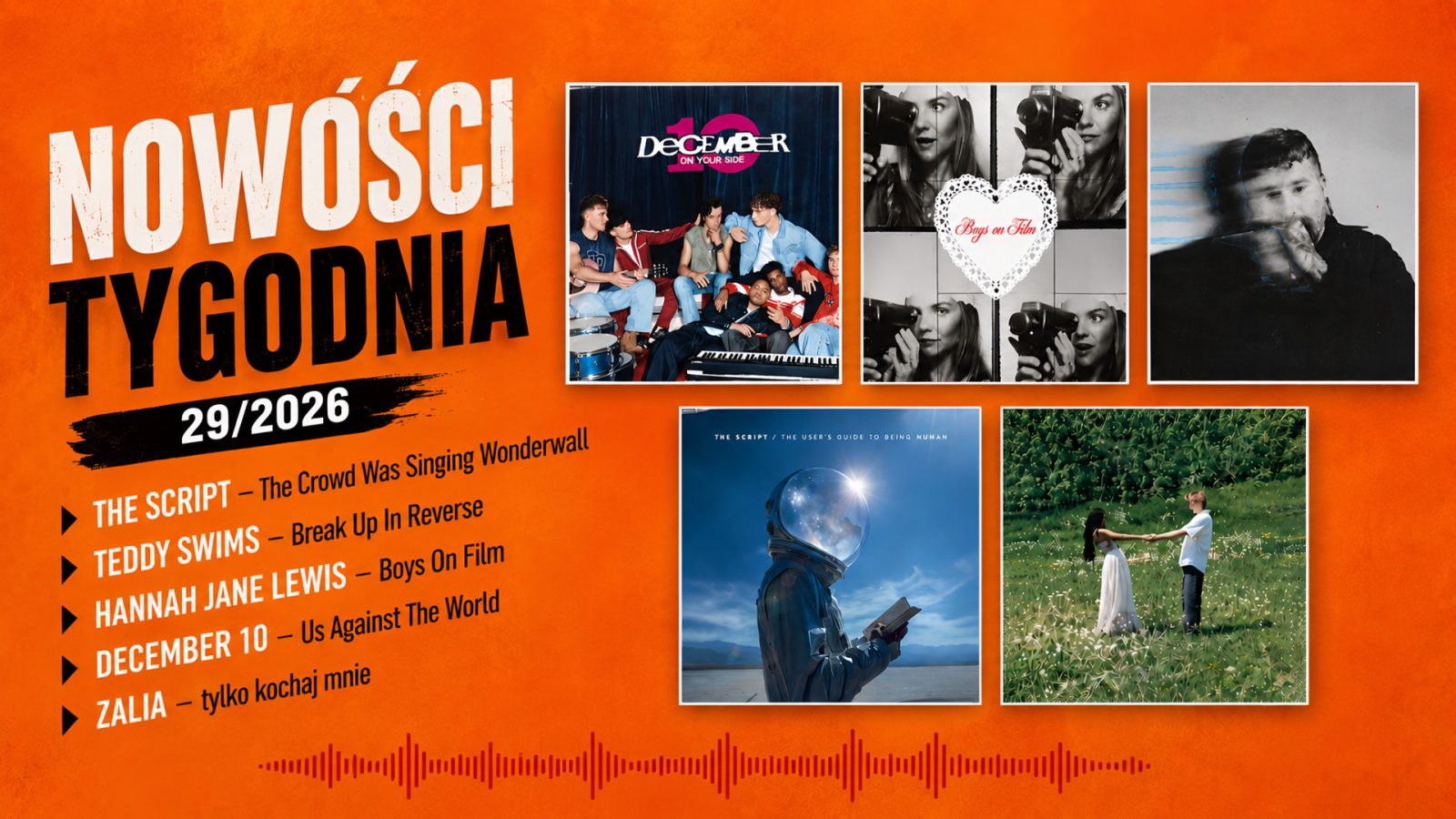 [Nowości Tygodnia 29/2026] The Script, Teddy Swims i Zalia
